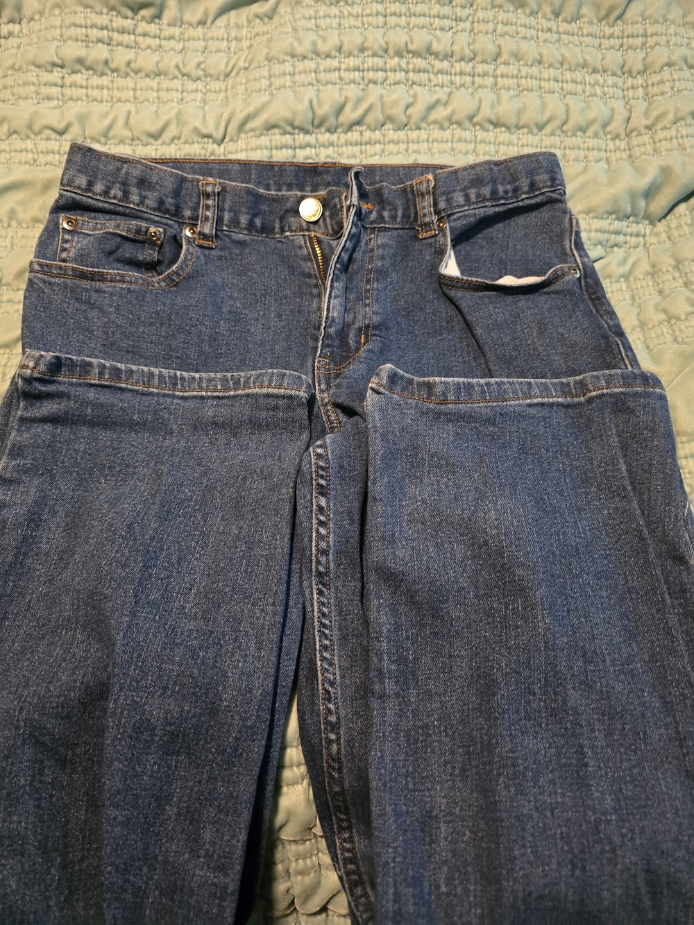 Wonder Nation Boy's Blue Denim Jeans with Orange Stitching